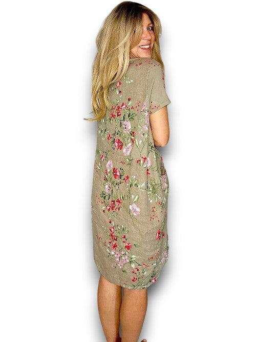 Sized Helga May Jungle Dress: Lingonberry - Mocha