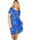 Sized Helga May Jungle Dress: Lingonberry - Cobalt