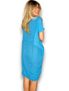 Sized Helga May Jungle Dress: Plain Turquoise