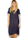 Sized Helga May Jungle Dress: Plain Navy