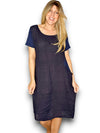 Sized Helga May Jungle Dress: Plain Navy