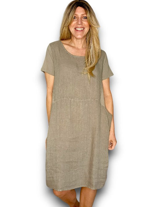 Sized Helga May Jungle Dress: Plain Mocha