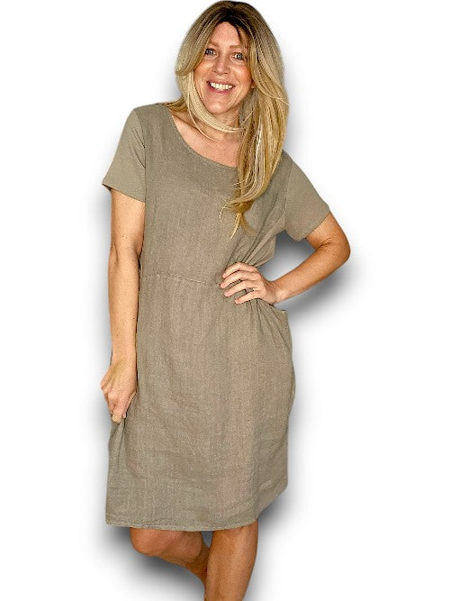 Sized Helga May Jungle Dress: Plain Mocha