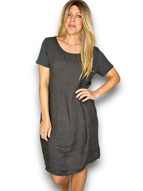 Sized Helga May Jungle Dress: Plain Charcoal