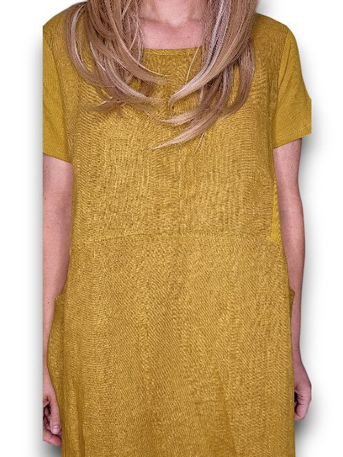 Sized Helga May Jungle Dress: Plain Mustard