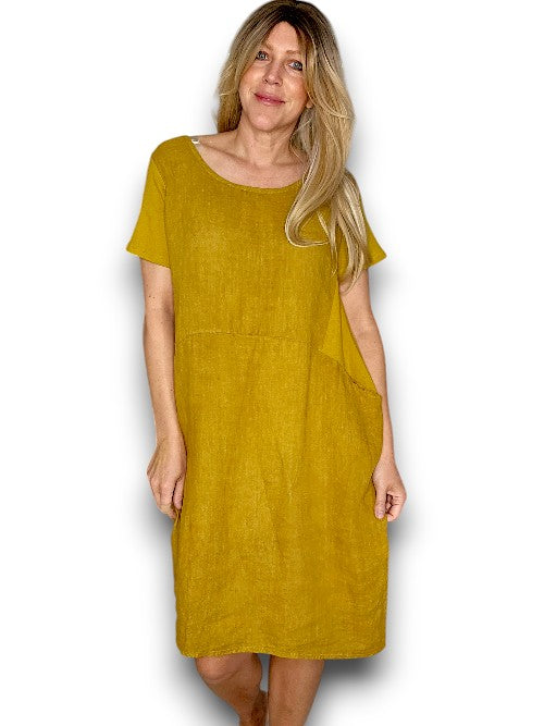 Sized Helga May Jungle Dress: Plain Mustard