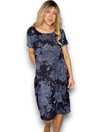 Sized Helga May Jungle Dress: Scarlett Rose - Navy