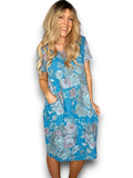 Sized Helga May Jungle Dress: Scarlett Rose - Turquoise