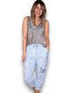 Helga May: Diamond Pocket Pant - Baby Blue