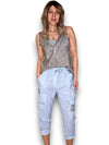 Helga May: Diamond Pocket Pant - Baby Blue