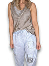 Helga May: Diamond Pocket Pant - Baby Blue