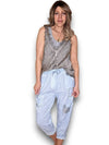Helga May: Diamond Pocket Pant - Baby Blue