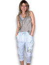 Helga May: Diamond Pocket Pant - Baby Blue