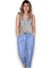 Helga May: Diamond Pocket Pant - Bright Petrol