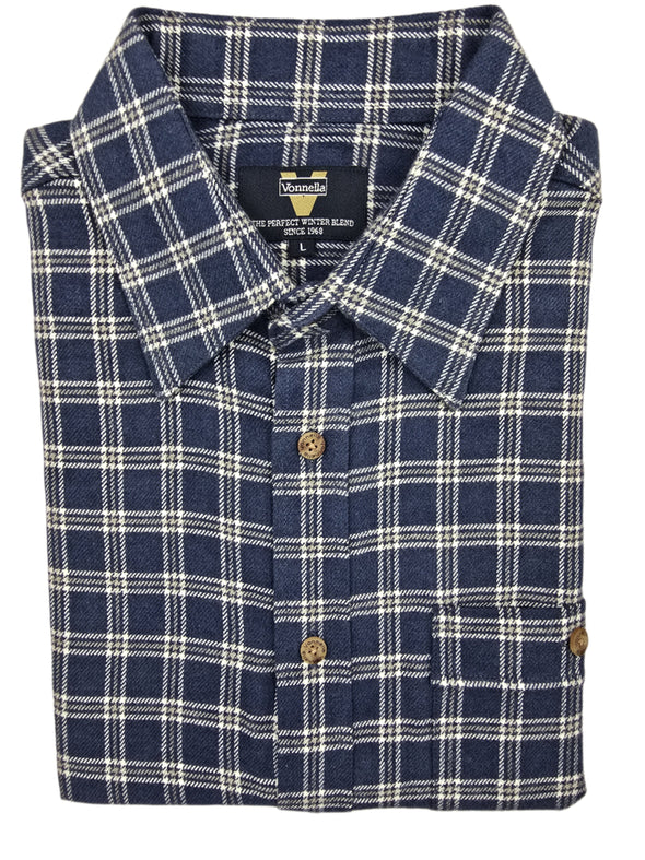 Vonnella Long Sleeve Shirt: Checked - Taupe Tones