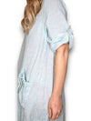 Helga May: Button Sleeve Maxi Dress - Plain Mint