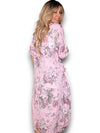 Helga May: Button Sleeve Maxi Dress - Scarlett Rose Bubblegum Pink