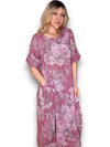 Helga May: Button Sleeve Maxi Dress - Scarlett Rose Plum