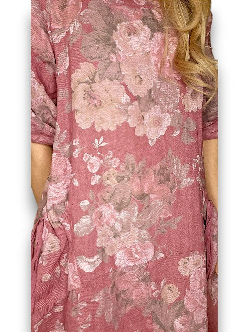 Helga May: Button Sleeve Maxi Dress - Scarlett Rose Plum