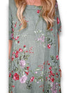 Helga May Mid Sleeve Maxi Dress: Lingonberry - Sage