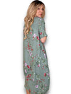 Helga May Mid Sleeve Maxi Dress: Lingonberry - Sage