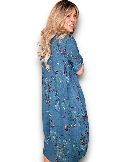 Helga May Mid Sleeve Maxi Dress: Lingonberry - Dark Emerald