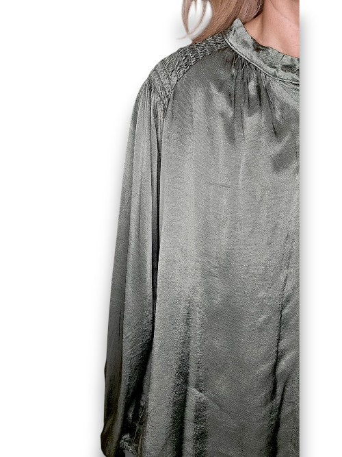 Helga May: Silky Shirt - Forest