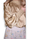 Helga May: Silky Long Sleeve Top - Caramel