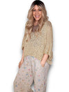 Helga May: Bat Wing Knit - Gold Glitter