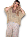 Helga May: Bat Wing Knit - Gold Glitter