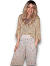 Helga May: Bat Wing Knit - Gold Glitter