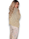 Helga May: Bat Wing Knit - Gold Glitter