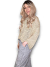 Helga May: Boxy Crew Knit - Gold Glitter