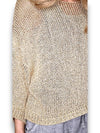 Helga May: Boxy Crew Knit - Gold Glitter