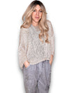 Helga May: Boxy Crew Knit - Beige
