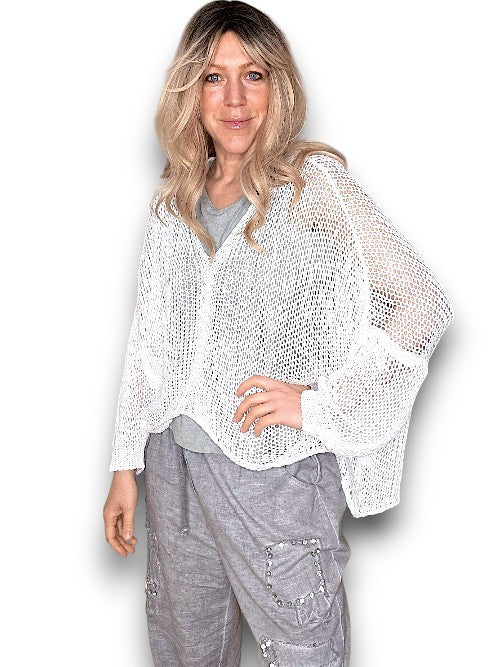 Helga May: Front Row Knit - White