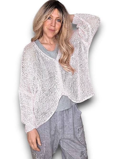 Helga May: Front Row Knit - Baby Pink