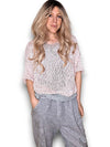 Helga May: Melange Glitter Ice Knit - Baby Pink