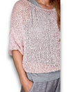 Helga May: Melange Glitter Ice Knit - Baby Pink
