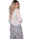 Helga May: Melange Glitter Ice Knit - Baby Pink
