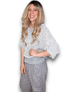 Helga May: Melange Glitter Ice Knit - Baby Blue