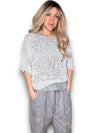 Helga May: Melange Glitter Ice Knit - Baby Blue