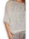 Helga May: Melange Glitter Ice Knit - Baby Blue