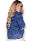 Helga May: Dolly Lace Shirt - Navy