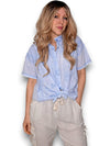 Helga May: Dolly Lace Shirt - Baby Blue