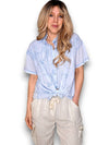 Helga May: Dolly Lace Shirt - Baby Blue