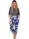 Helga May: Bouquet Rose Jogger - Denim Grey Shades