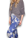 Helga May: Bouquet Rose Jogger - Denim Grey Shades
