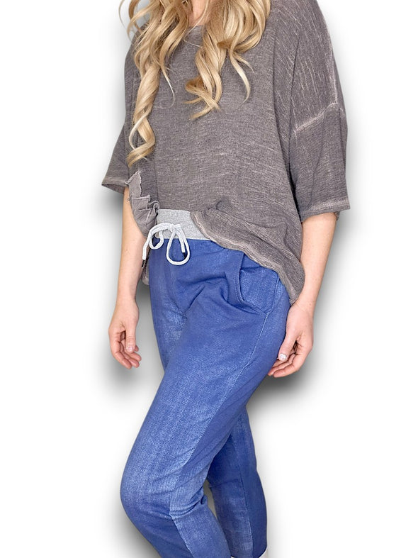 Helga May: Cornelia Jogger - Plain Dark Denim