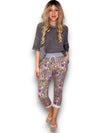 Helga May: Cornelia Jogger - Floral Houndstooth